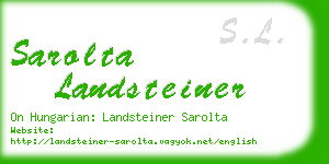 sarolta landsteiner business card